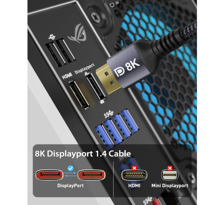 Stouchi 8K DisplayPort 1.4 240Hz (1m)