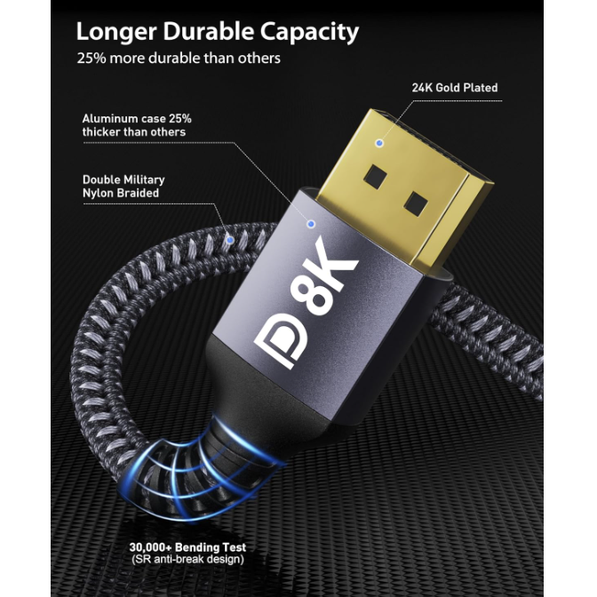 Stouchi 8K DisplayPort 1.4 240Hz (1m)