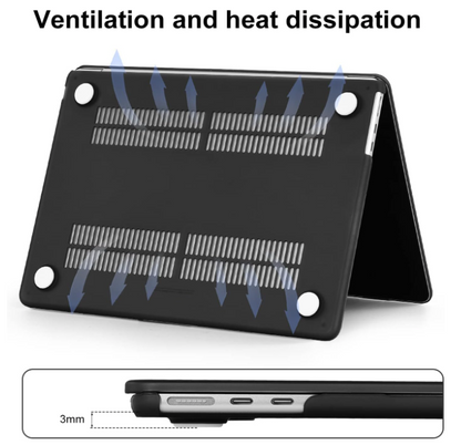 3-delni komplet "Matte" zaščite za prenosni računalnik MacBook Air M2 13.6" 2022 – BlueSwan