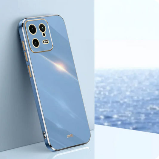 Silikonski ovitek "Gold Edging" za Xiaomi 13 Pro – Infostyle – Svetlo modra / TPU silikon