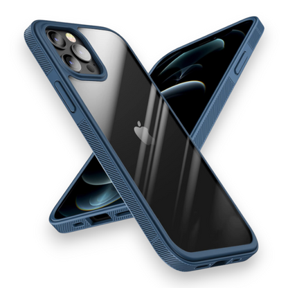 Ovitek "Quikbee Airbag" za iPhone 13 Pro – Temno modra / PC + TPU silikon