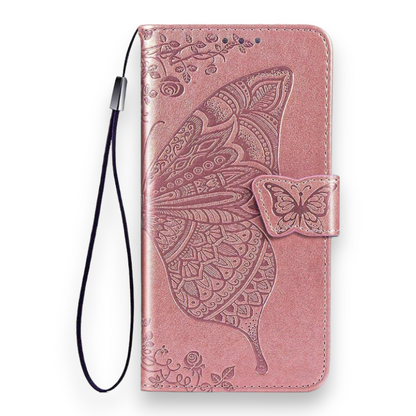 Preklopna torbica "Pink Butterfly" za Sony Xperia 10 III – Infostyle – Svetlo roza / Umetno usnje + TPU silikon