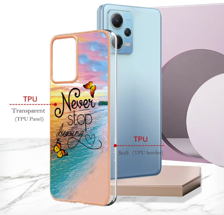 Silikonski ovitek "Never stop dreaming" za Xiaomi Redmi Note 12 Pro 5G – Techsuit