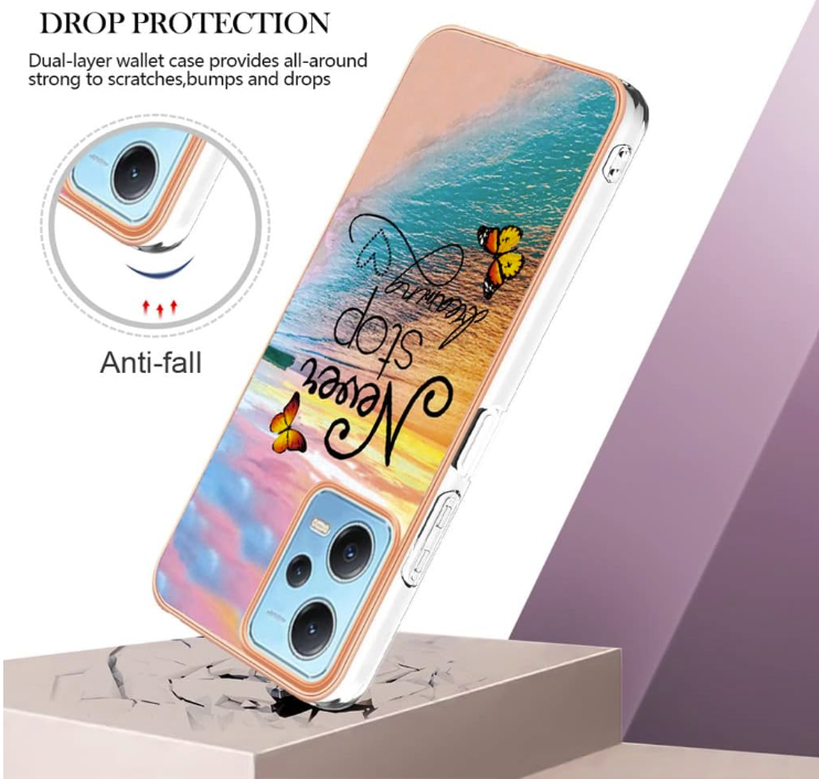 Silikonski ovitek "Never stop dreaming" za Xiaomi Redmi Note 12 Pro 5G – Techsuit