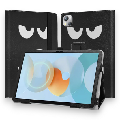 Preklopna torbica "Don't touch me" za Blackview Tab 13 – JRTAL – Črna / PU usnje + mikrovlakna