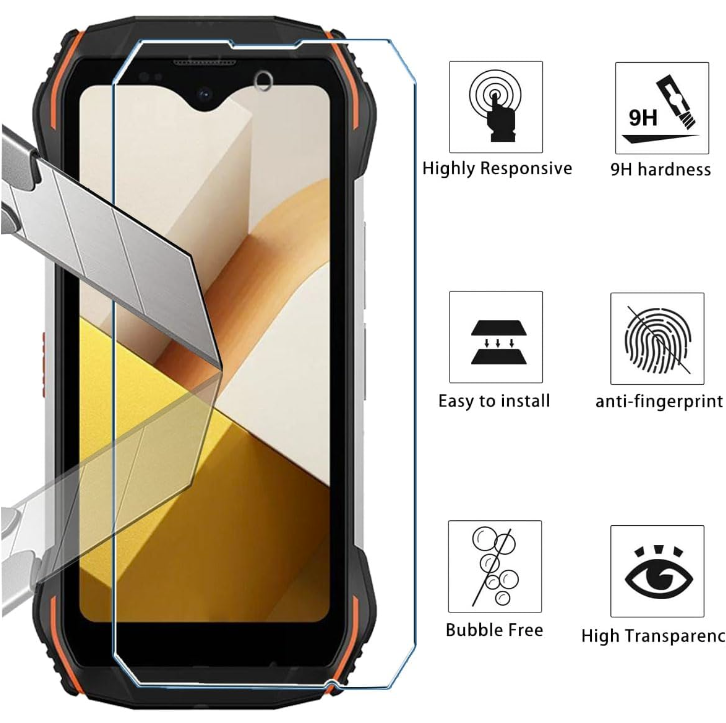 Komplet silikonski ovitek + zaščitno steklo + držalo za Blackview N600 – Infostyle