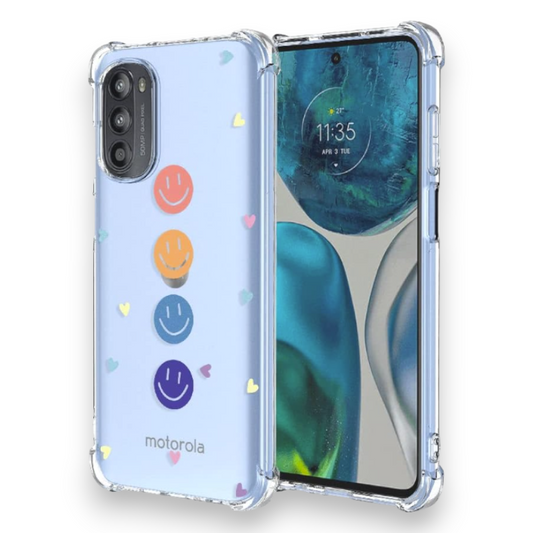 Silikonski ovitek "Colorful smileys" za Motorola Moto G72 – Infostyle – Prozorna / TPU silikon