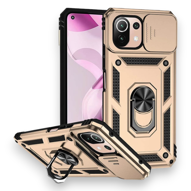 Ovitek "Ring Camera protection" za Xiaomi 11 Lite – Infostyle – Zlata / PC + TPU silikon