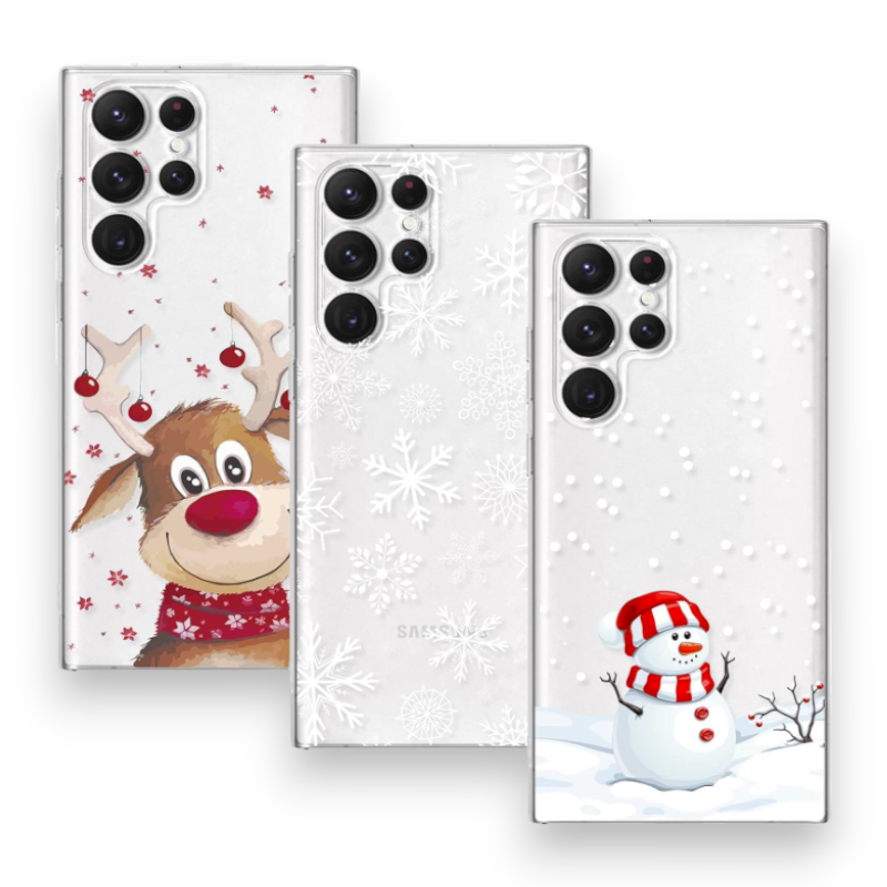 Silikonski ovitek "Xmas vibe" za Samsung Galaxy S23 Plus – Infostyle – Prozorna / TPU silikon / Jelen