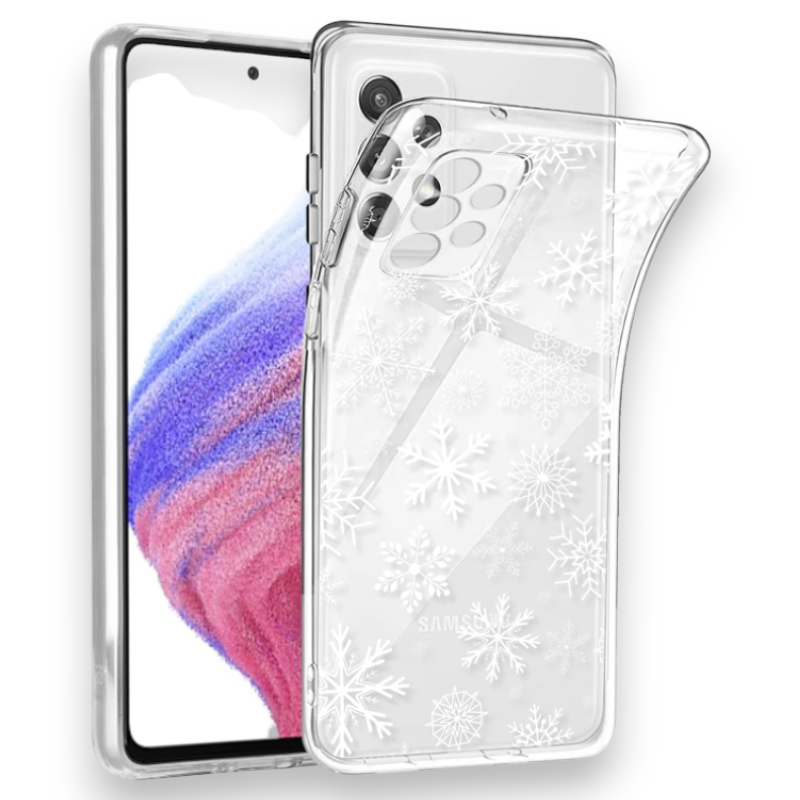 Silikonski ovitek "Xmas vibe" za Samsung Galaxy S23 Plus – Infostyle – Prozorna / TPU silikon / Snežinka