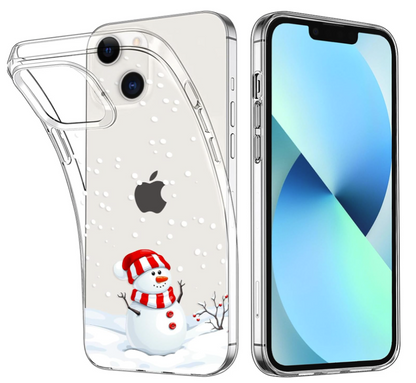 Silikonski ovitek "Xmas vibe" za iPhone 7/8/SE 2020/SE 2022 – Infostyle – Prozorna / TPU silikon / Snežinka