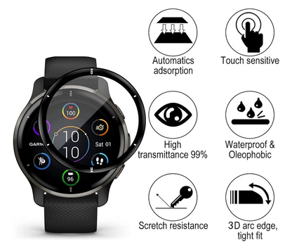 Zaščita za zaslon "3D" za pametno uro Garmin Venu 2 Plus – Infostyle