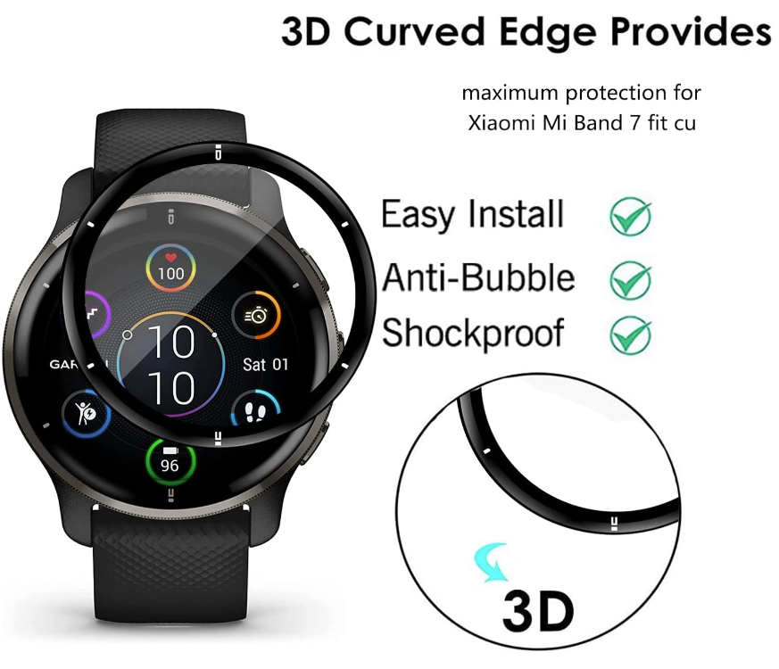 Zaščita za zaslon "3D" za pametno uro Garmin Venu 2 Plus – Infostyle