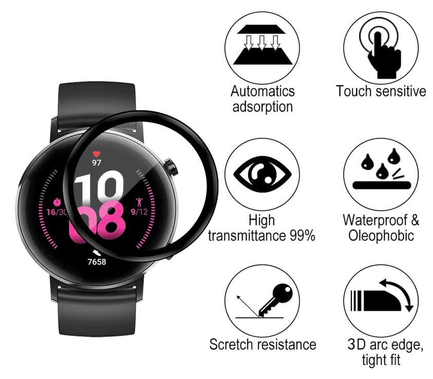 Zaščita za zaslon "3D" za pametno uro Honor Magic Watch 2 42mm – Infostyle