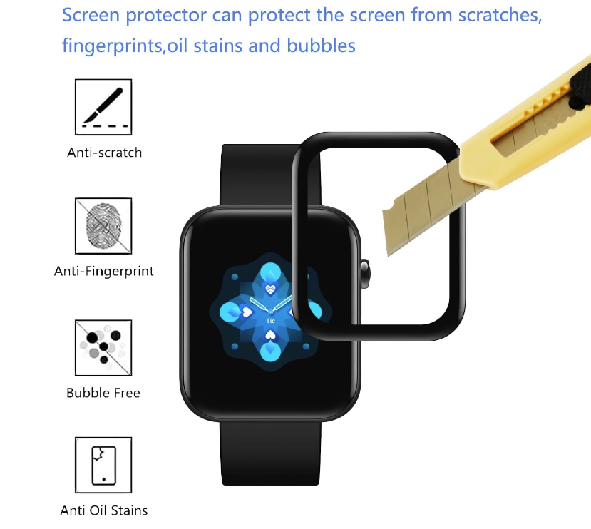 Zaščita za zaslon "3D" za pametno uro TicWatch GTH – Infostyle