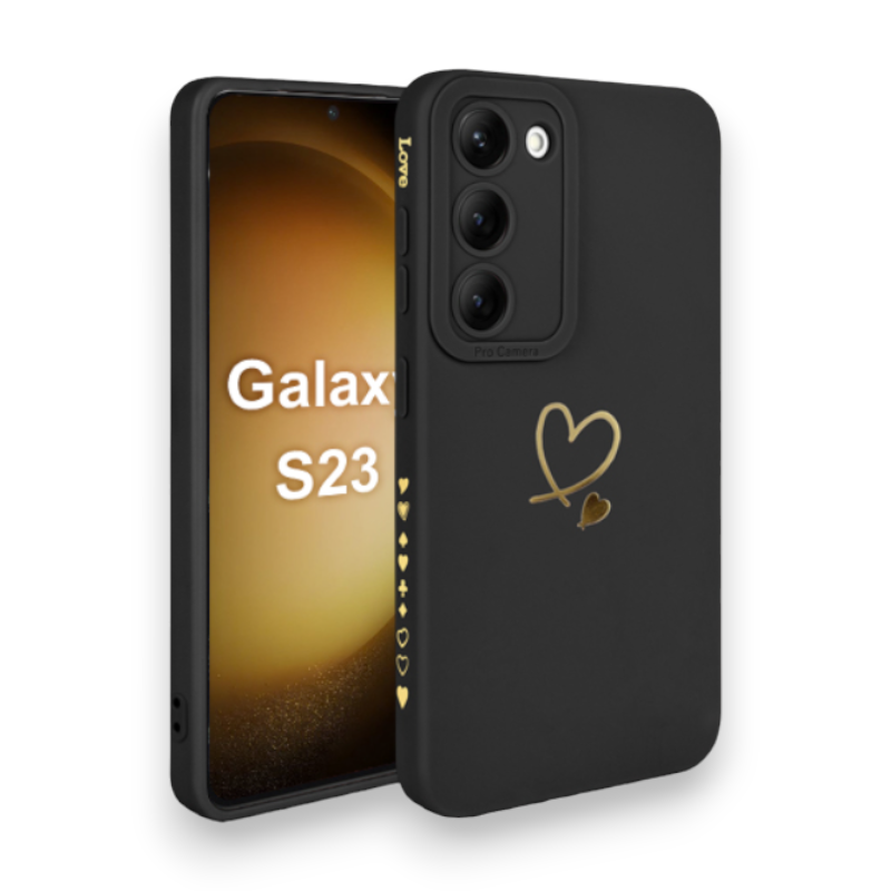 Silikonski ovitek "Golden Heart" za Samsung Galaxy S23 – Infostyle