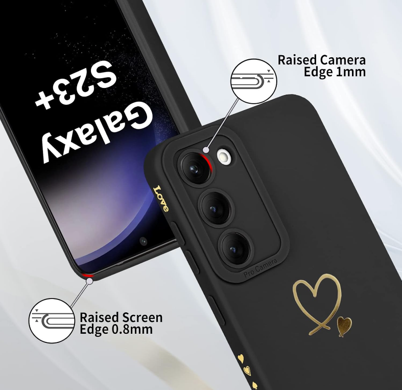 Silikonski ovitek "Golden Heart" za Samsung Galaxy S23 – Infostyle