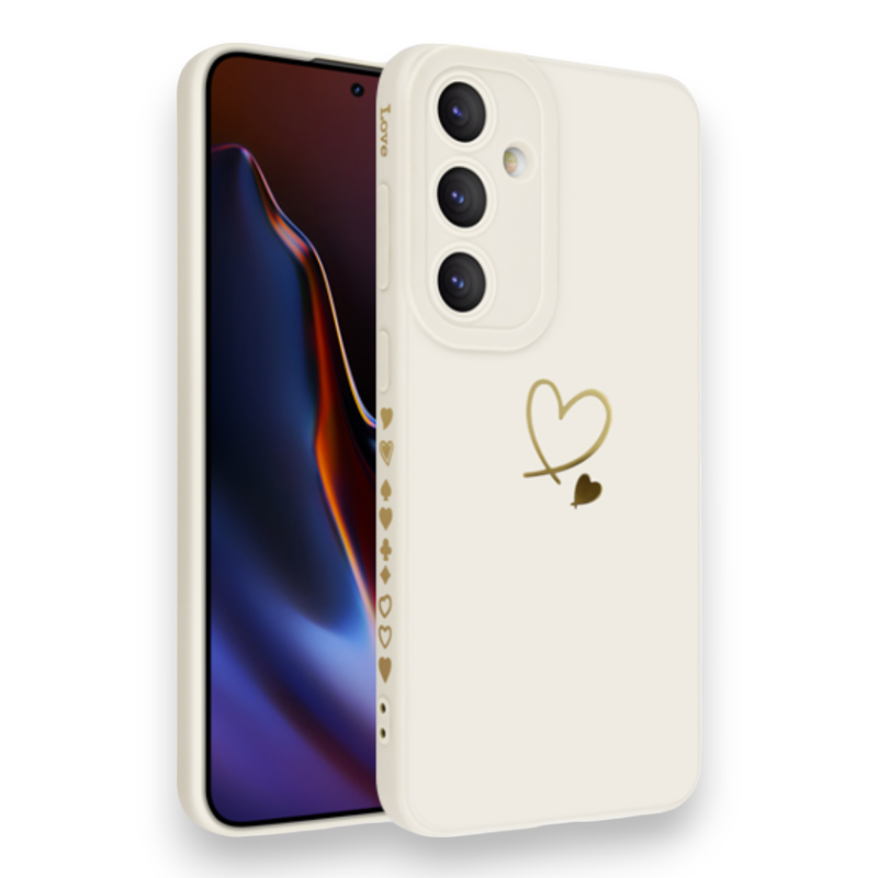 Silikonski ovitek "Golden Heart" za Samsung Galaxy S24 Plus – Infostyle