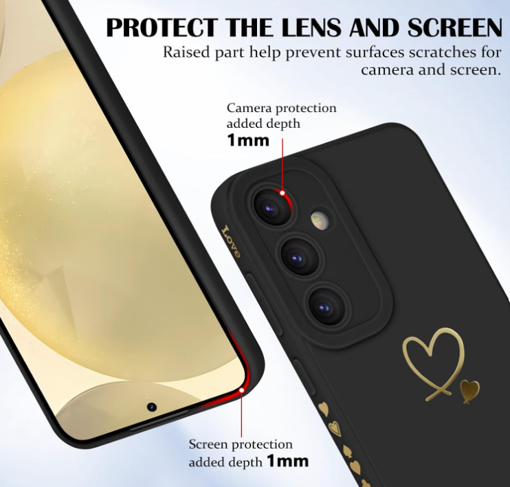 Silikonski ovitek "Golden Heart" za Samsung Galaxy S24 Plus – Infostyle