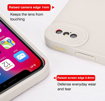 Silikonski ovitek "Golden Heart" za iPhone XS Max – Infostyle