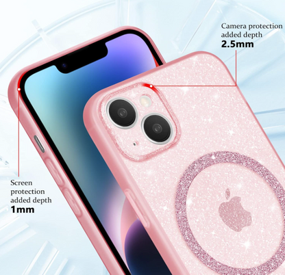 Ovitek "Glitter MagSafe" za iPhone 14 – Infostyle