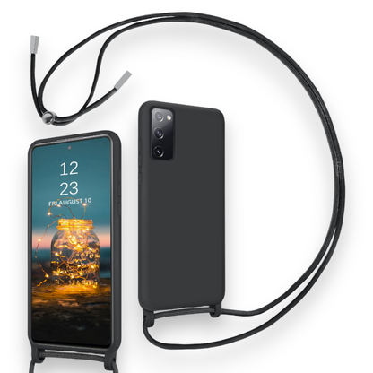 Silikonski ovitek z vrvico "Soft" za Samsung Galaxy S20 Fe – Infostyle – Črna / TPU silikon