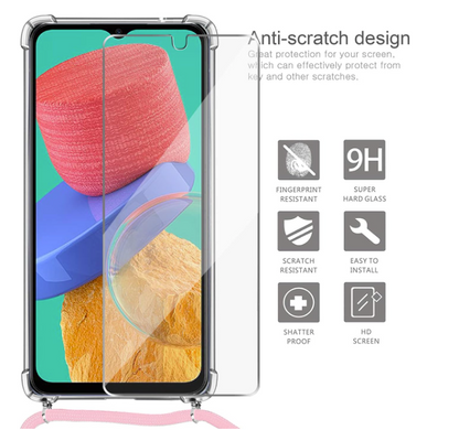 Komplet zaščitno steklo + silikonski ovitek z vrvico + pisalo "Green" za Samsung Galaxy M23 5G/ M13 4G – Infostyle