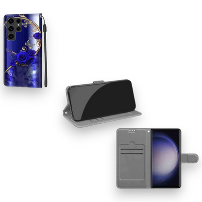 Preklopna torbica "Blue Rose" za Samsung Galaxy S24 Ultra – Infostyle