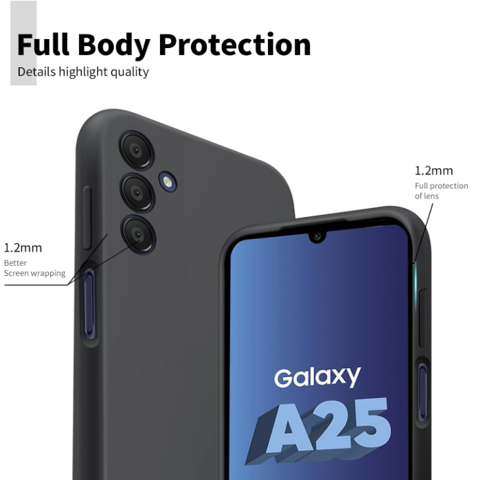Silikonski ovitek "AUKASE" za Samsung Galaxy A25 – Infostyle – Živo roza / PC + TPU silikon