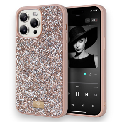 Ovitek "BEZ Bling & Co." za iPhone 15 Pro – Zlata / TPU silikon