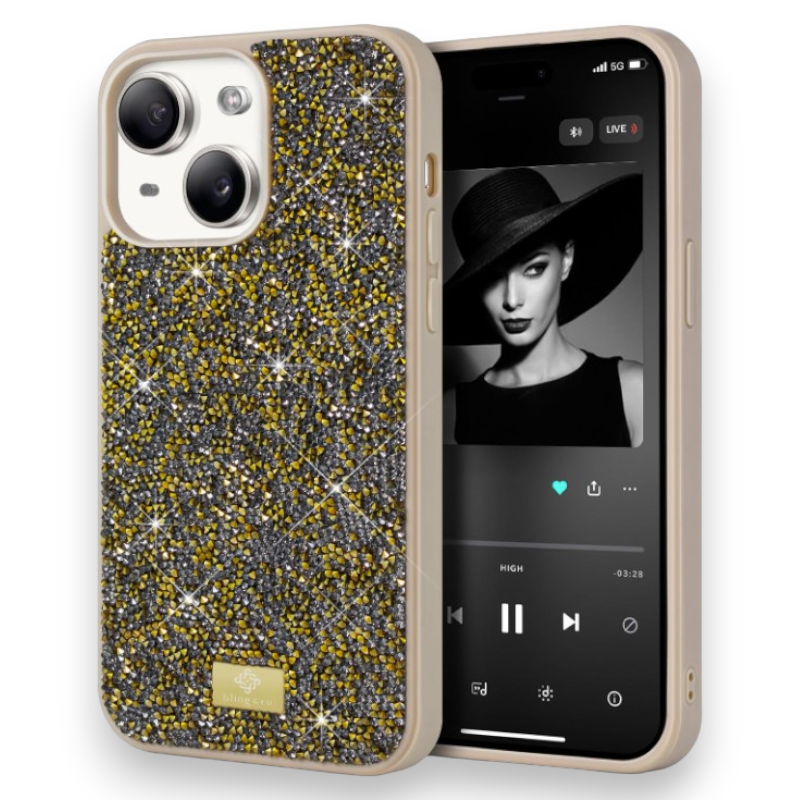 Ovitek "BEZ Bling & Co." za iPhone 13 – Srebrna / TPU silikon