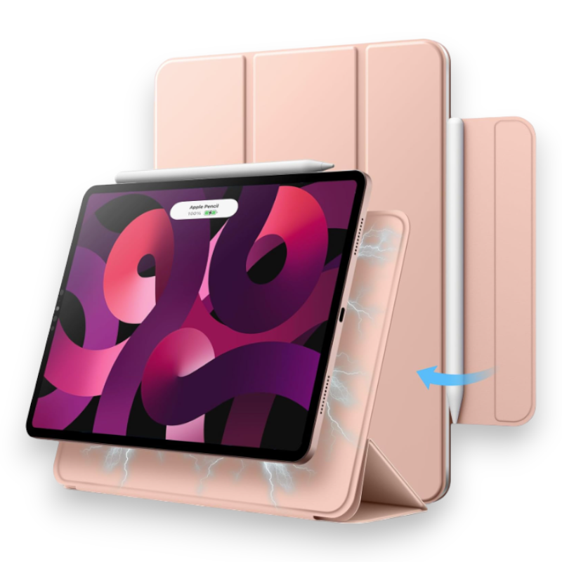 Preklopna torbica "Magnetic" za tablični računalnik Apple iPad Air 4/5/6 10.9" in iPad Pro 11 (2018) – JETech – Svetlo r