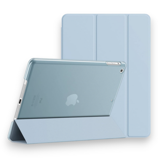 Preklopna torbica "Translucent" za tablični računalnik Apple iPad Air 1 (9.7") – JETech – Svetlo modra / PC + mikrovlakn