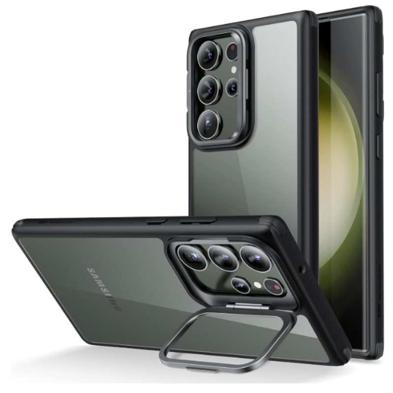 Ovitek "Kickstand" za Samsug Galaxy S23 Ultra – ESR – Črna / PC + TPU silikon