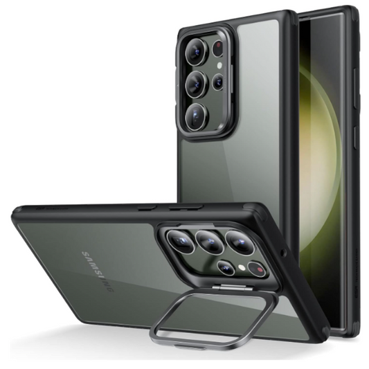 Ovitek "Kickstand" za Samsug Galaxy S23 Ultra – ESR – Črna / PC + TPU silikon