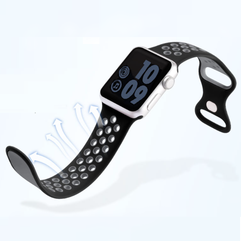 Silikonski pašček "Epova" za Apple Watch SE/iWatch 38/40/41mm – Infostyle – Bela