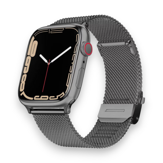 Kovinski pašček "HdanMole" za Apple Watch SE/iWatch 38/40/41/42/44/45 mm – Infostyle – Siva
