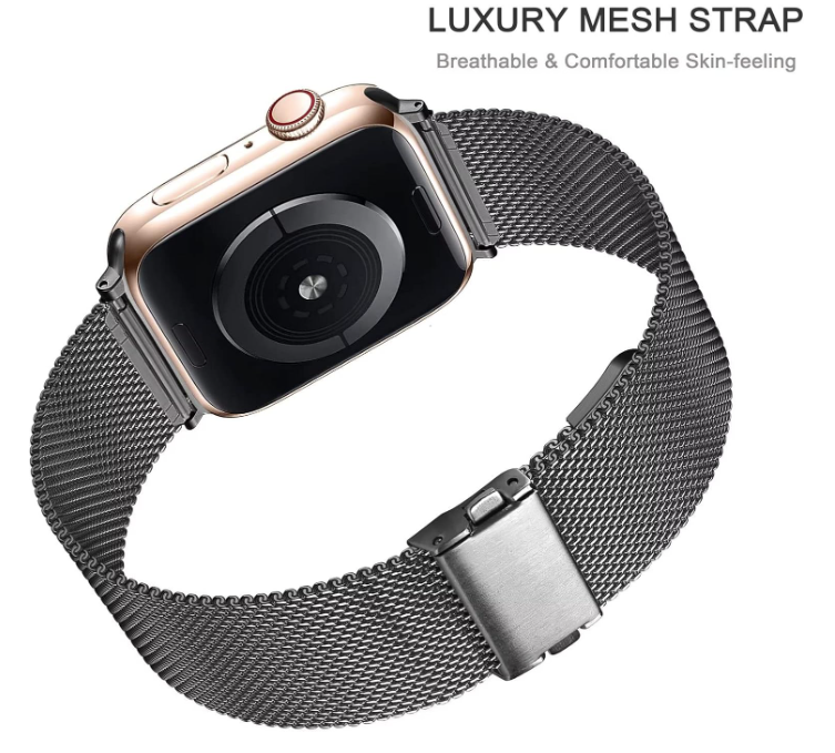 Kovinski pašček "HdanMole" za Apple Watch SE/iWatch 38/40/41/42/44/45 mm – Infostyle