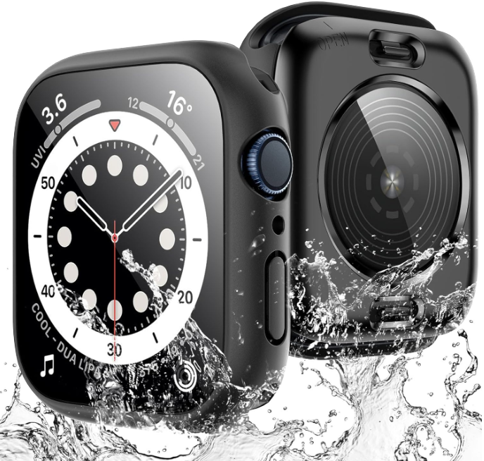 Ovitek "Tauri Waterproof" za Apple watch 4/5/6 44mm – Črna