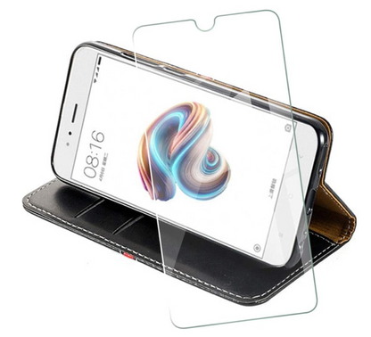 Komplet preklopna torbica "Line" + zaščitno steklo za Oukitel WP6 (6.3") – Infostyle