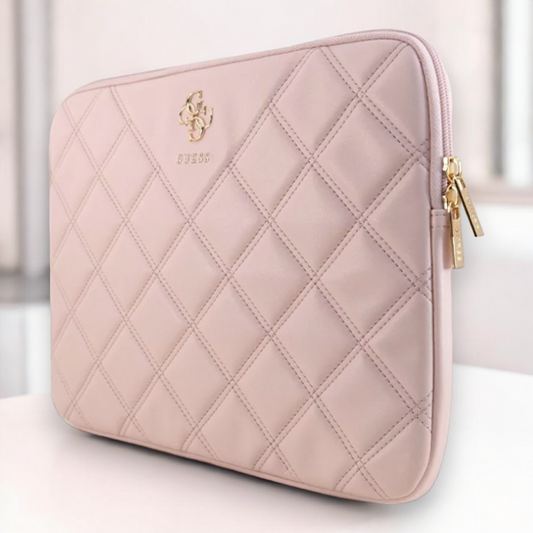 Original Guess torba "4G Metal Logo" za prenosni računalnik 13'' in 14" (GUCS14ZPSQSSGK) – Svetlo roza