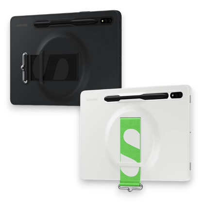 Original Samsung ovitek s paščkom "Strap Cover" za Samsung Galaxy Tab S8/S7 – Bela / Silikon