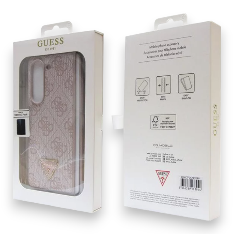 Ovitek Guess "4G Triangle Strass" za Samsung Galaxy Z Fold 5 (GUHCZFD5P4TDPP)