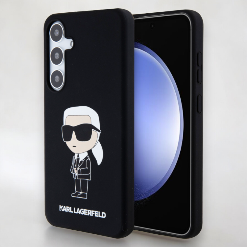 Silikonski ovitek Karl Lagerfeld "Liquid Silicone Choupette" za Samsung Galaxy S24 (KLHCS24SSNIKBCK) – Črna / TPU siliko