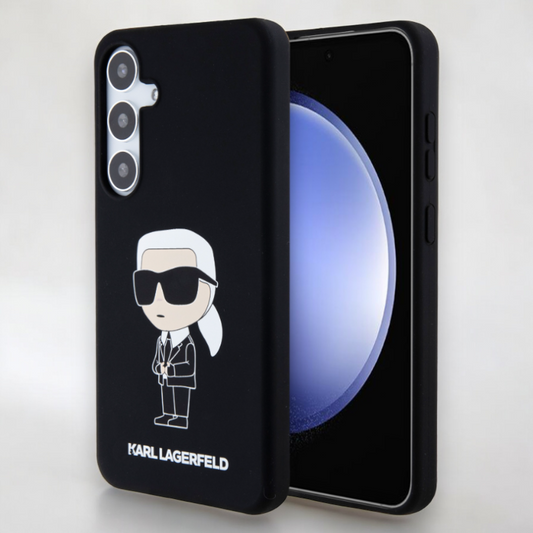 Silikonski ovitek Karl Lagerfeld "Liquid Silicone Choupette" za Samsung Galaxy S24 (KLHCS24SSNIKBCK) – Črna / TPU siliko