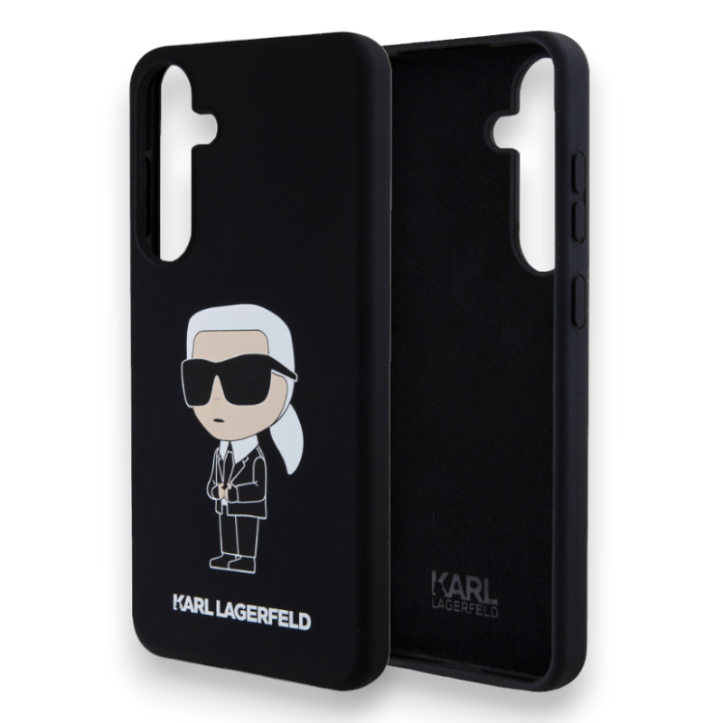 Silikonski ovitek Karl Lagerfeld "Liquid Silicone Choupette" za Samsung Galaxy S24 (KLHCS24SSNIKBCK)