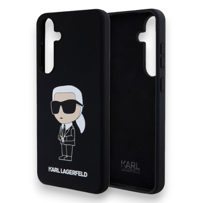 Silikonski ovitek Karl Lagerfeld "Liquid Silicone Choupette" za Samsung Galaxy S24 (KLHCS24SSNIKBCK)