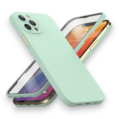 Ovitek "Eastcoo 360° " za iPhone 12 – Infostyle – Svetlo zelena / PC + TPU silikon