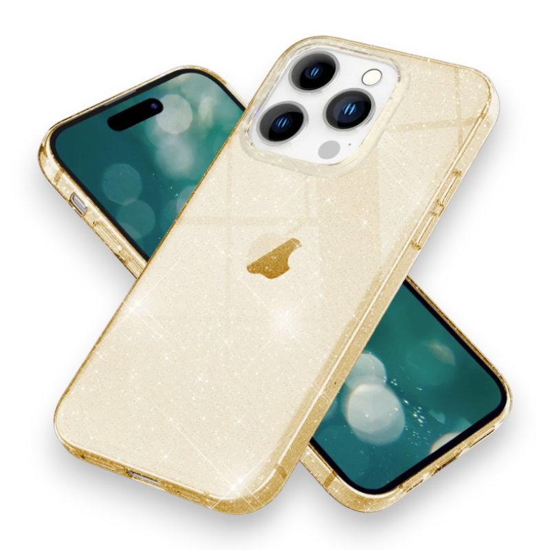 Ovitek "Bling Glitter Nalia" za iPhone 15 Pro – Zlata / TPU silikon