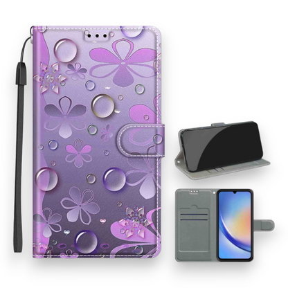 Preklopna torbica "Purple Flower" za Samsung Galaxy S23 – Infostyle